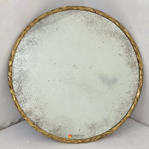 Antique Round Wall Mirror With Gold Frame MG 014559