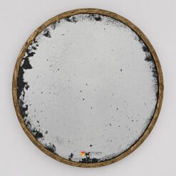 Antique Round Mirror Beaded Gold MG 014576