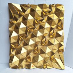 3D Eglomise Contemporer Wall Mirror Gold MG 018127