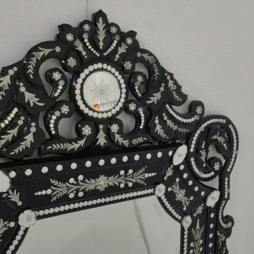 Venetian Mirror French Regalia Black MG 080174