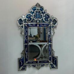 Venetian Mirror Blue Murano Falco MG 080177