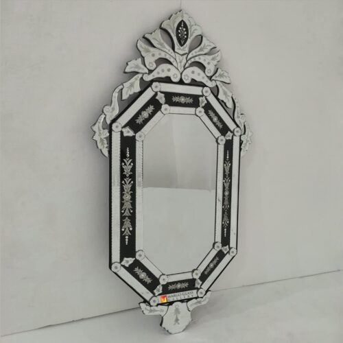 Venetian Mirror Octagonal Black Giselle MG 080179