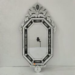 Venetian Mirror Octagonal Black Giselle MG 080179